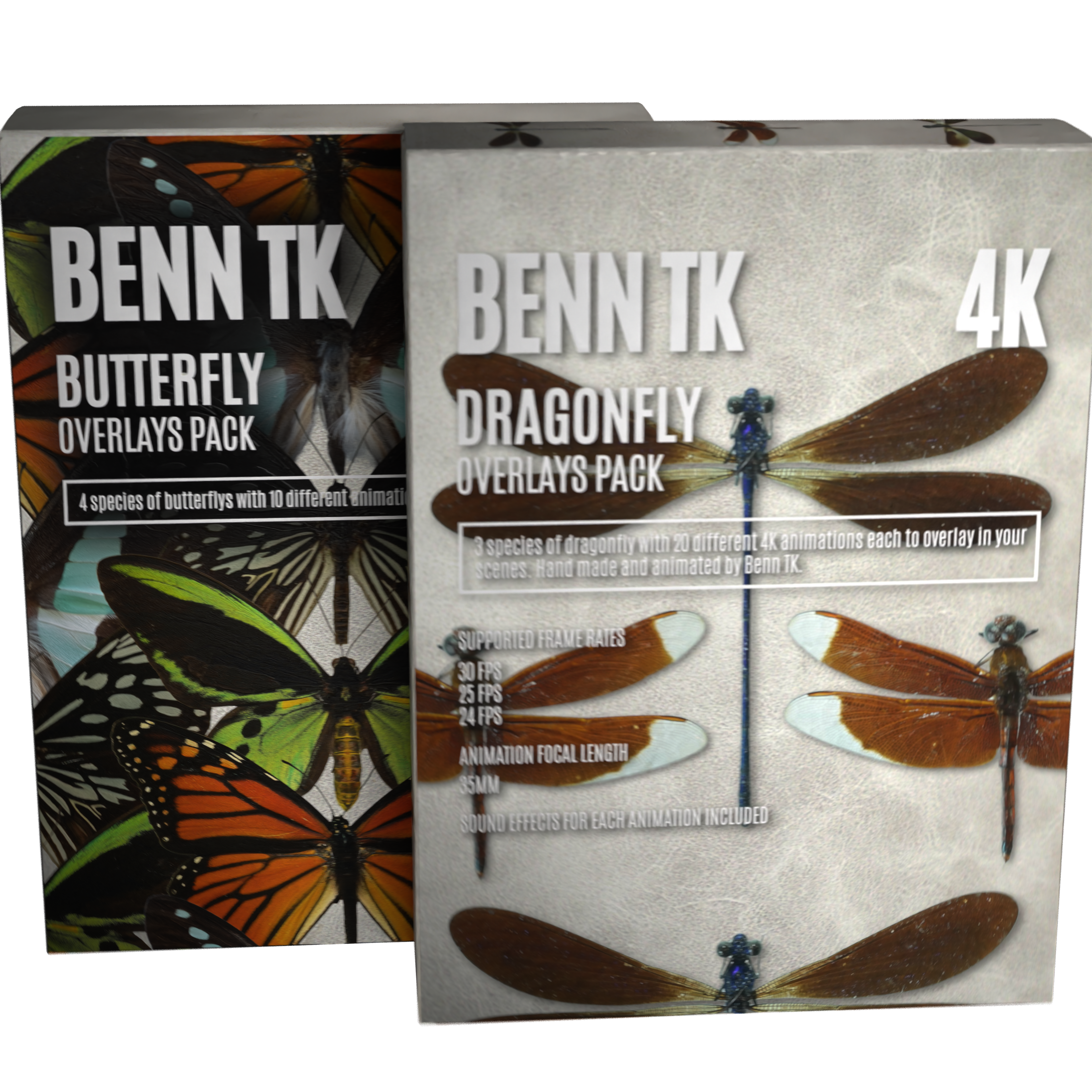 Butterfly &amp; Dragonfly overlays bundle